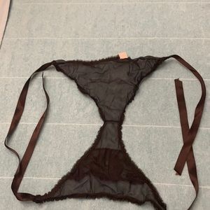Vintage lace undies Black with tie up sides